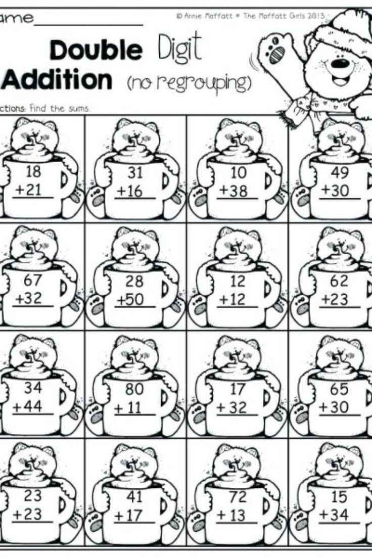 30 Addition Coloring Worksheets 2Nd Grade