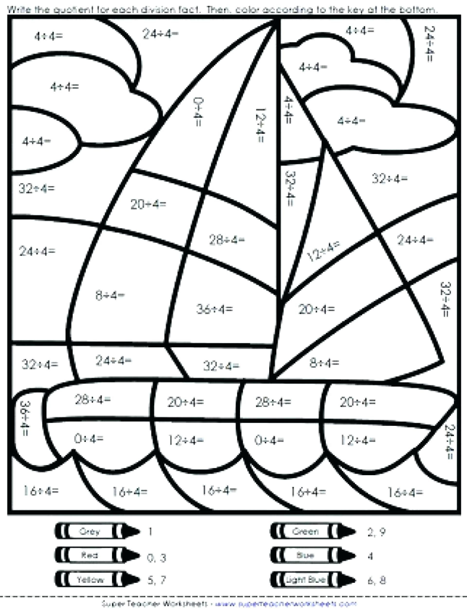 30 Addition Coloring Worksheets 2Nd Grade