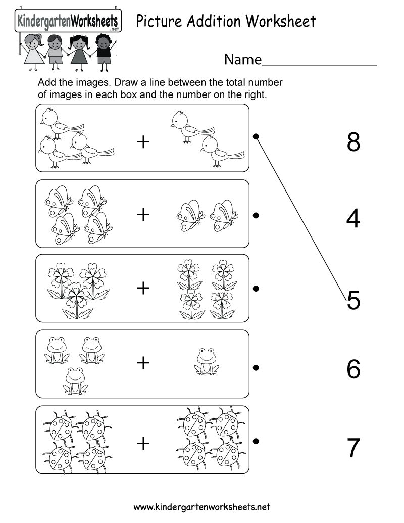 30 Addition To 5 Worksheets Kindergarten