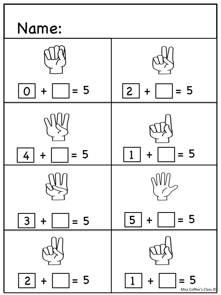 30 Addition To 5 Worksheets Kindergarten