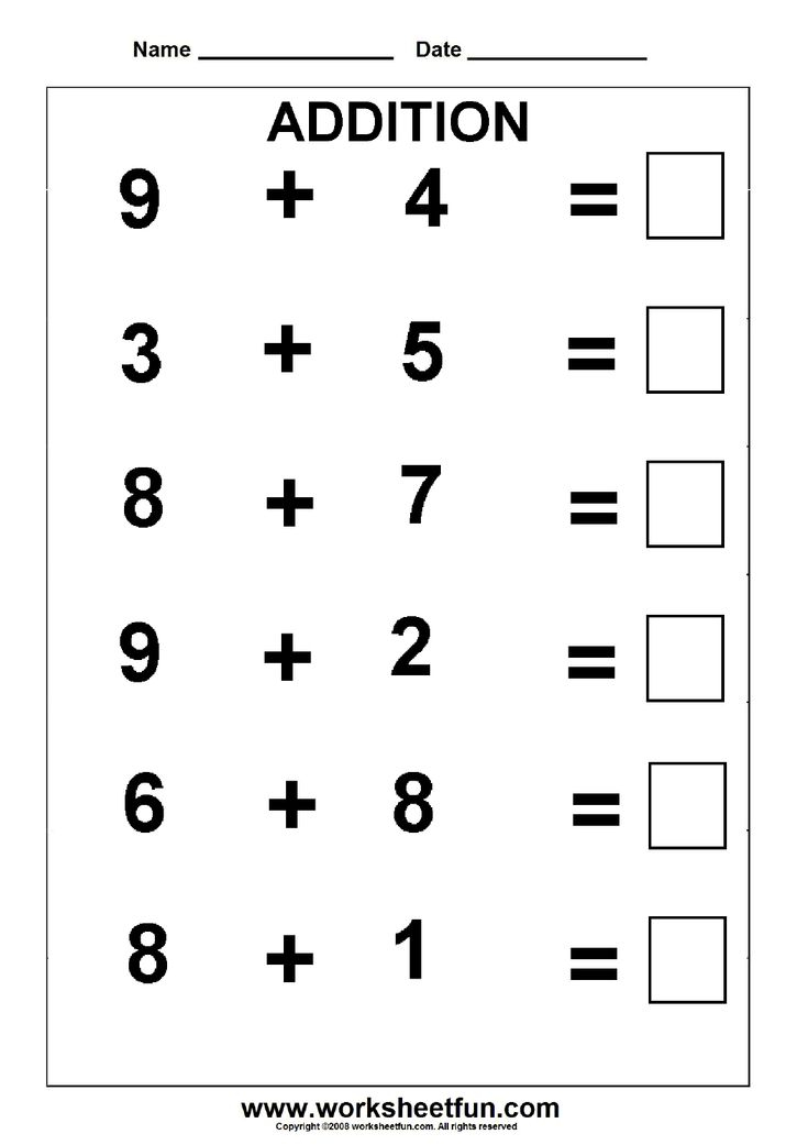 30 Addition To 5 Worksheets Kindergarten