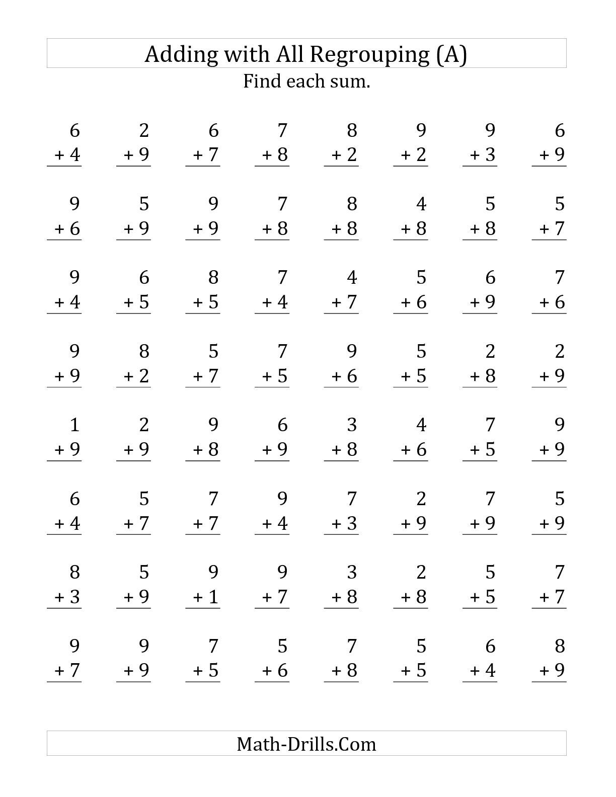30 Addition Worksheets 3Rd Grade 2 Digit