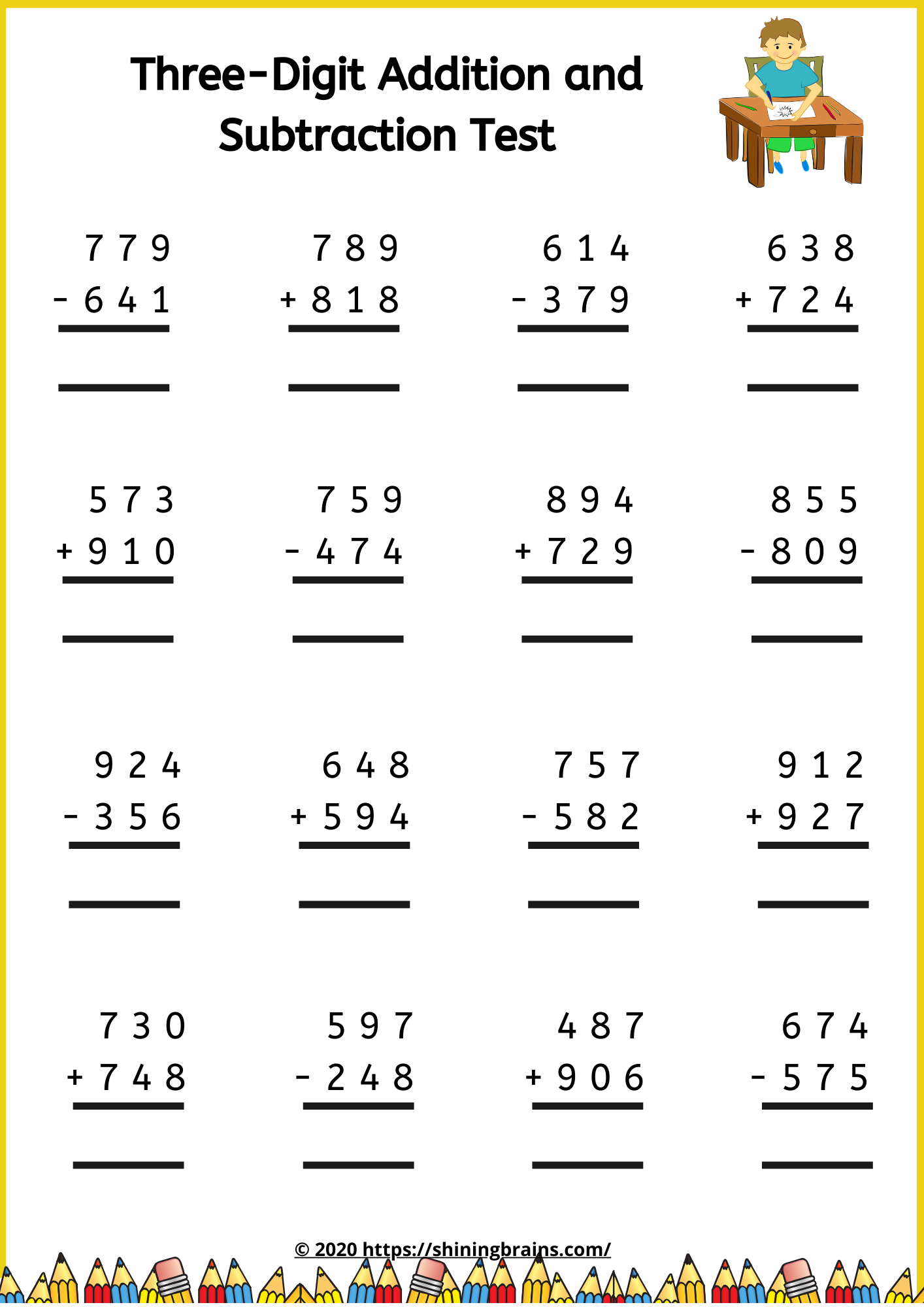 30 Addition Worksheets 3Rd Grade 2 Digit