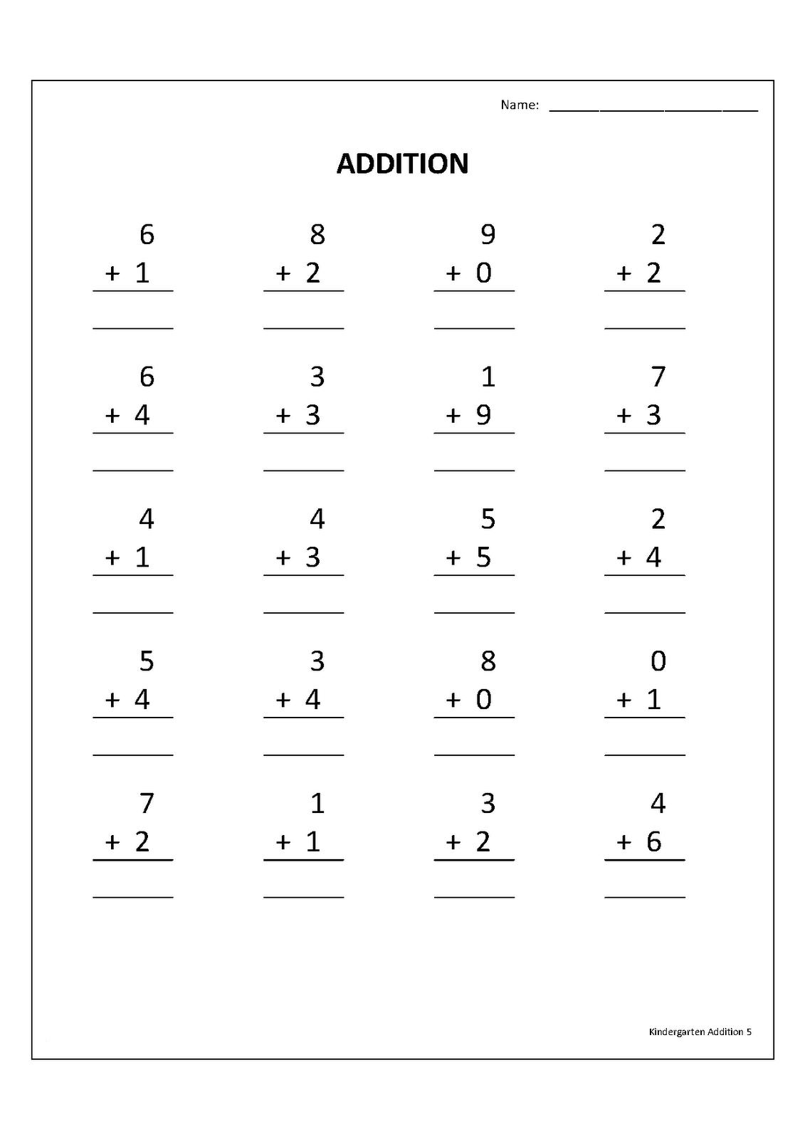 30 Addition Worksheets 7 Digits