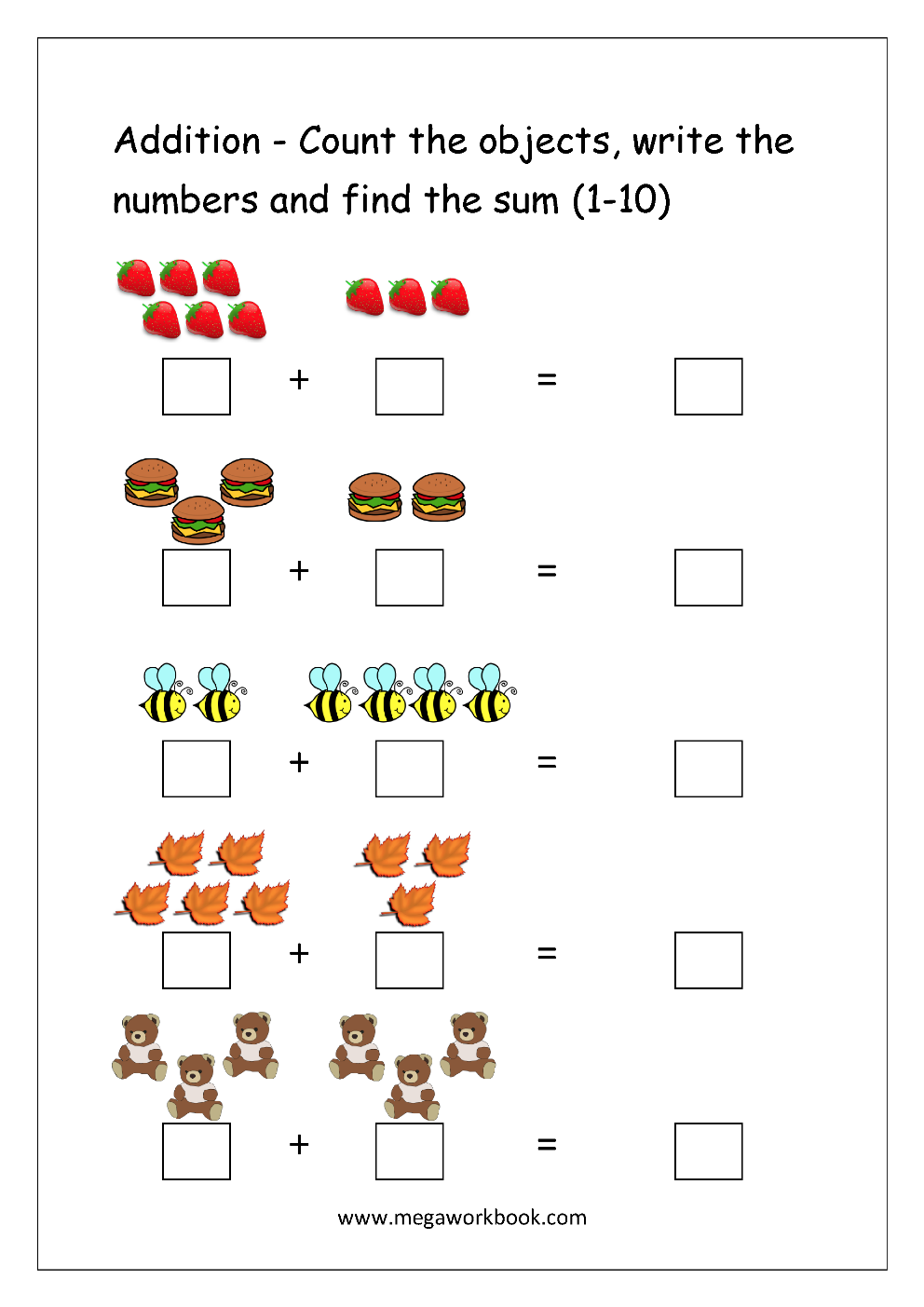 30 Addition Worksheets 7 Digits