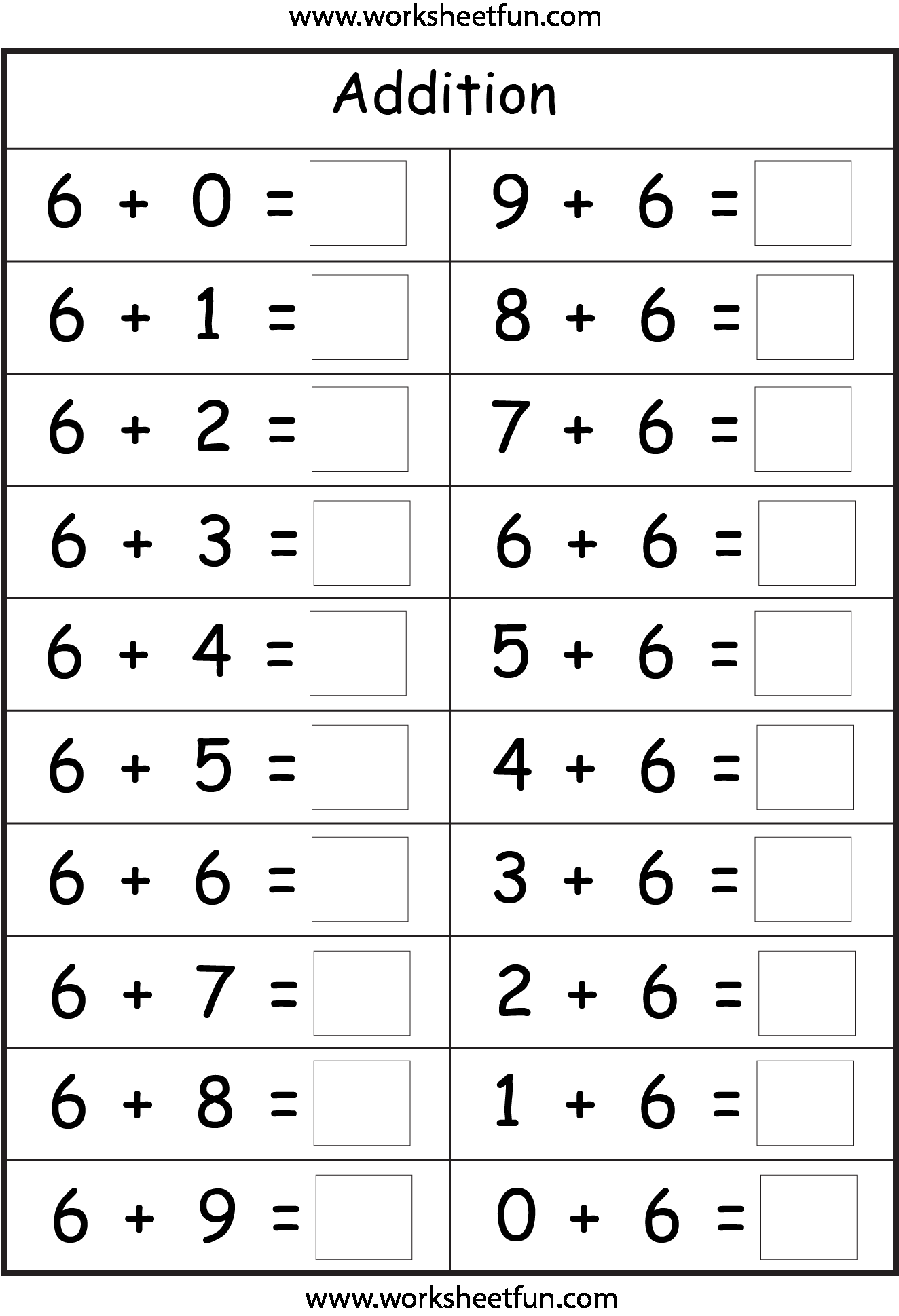 30 Addition Worksheets 7 Digits