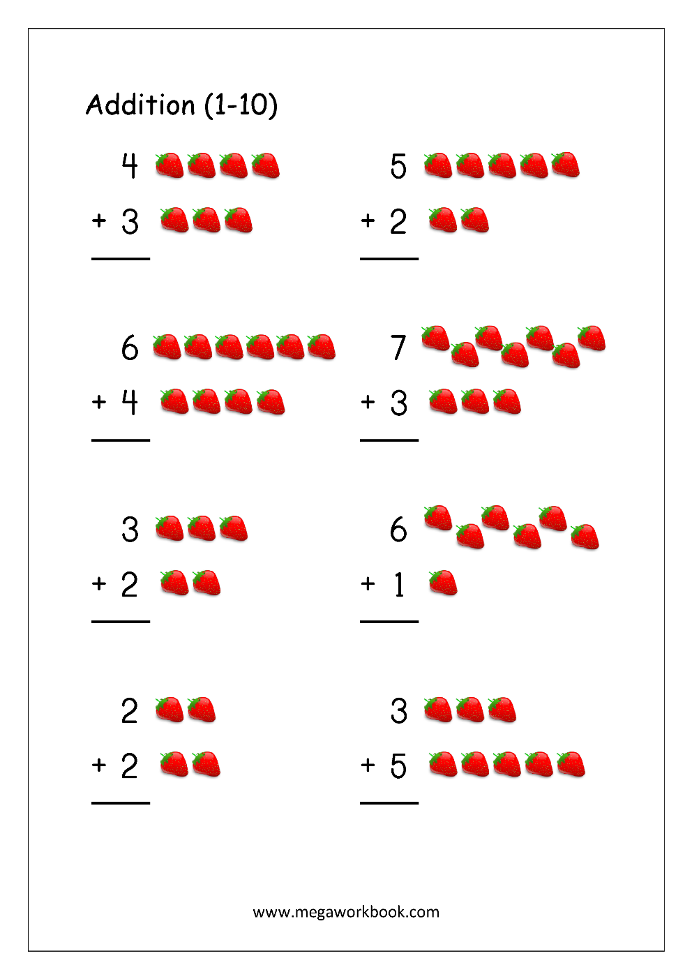 30 Addition Worksheets 7 Digits