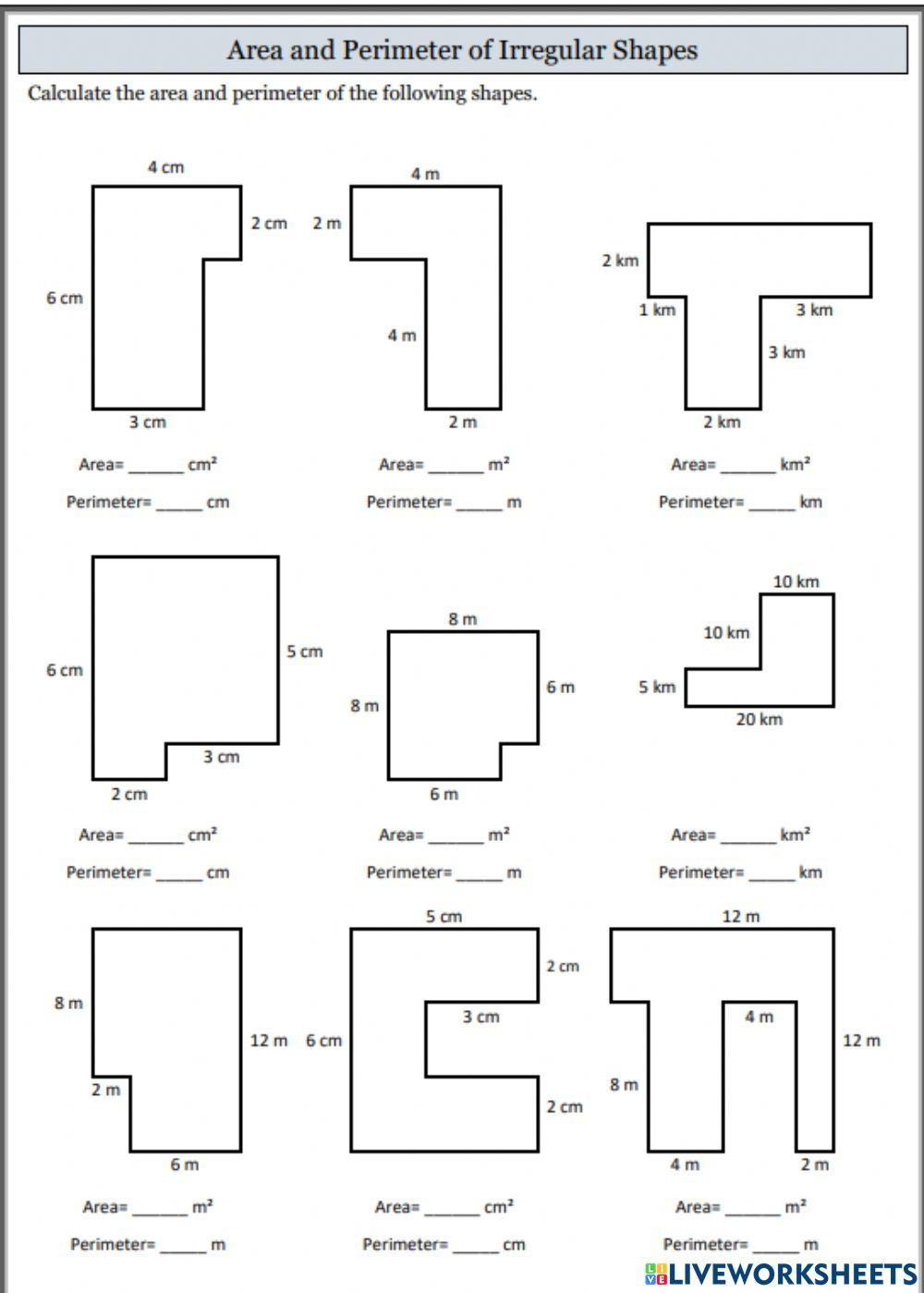 30 Area And Perimeter Worksheets For Grade 6