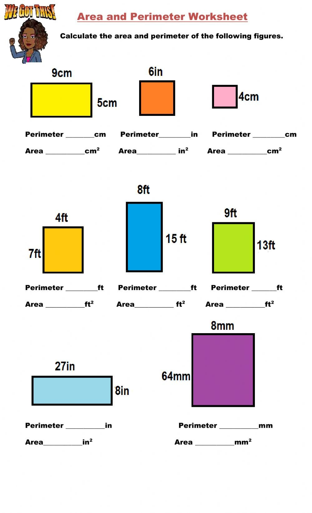 30 Area And Perimeter Worksheets For Grade 6
