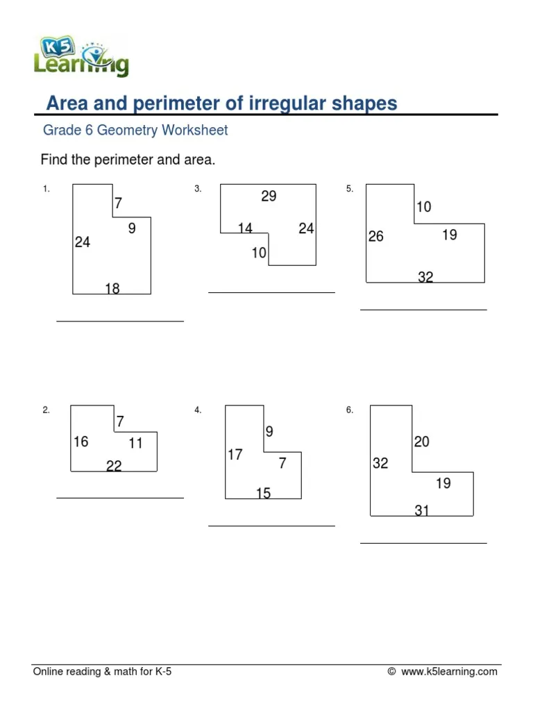 30 Area And Perimeter Worksheets For Grade 6
