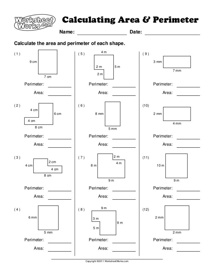 30 Area And Perimeter Worksheets For Grade 6