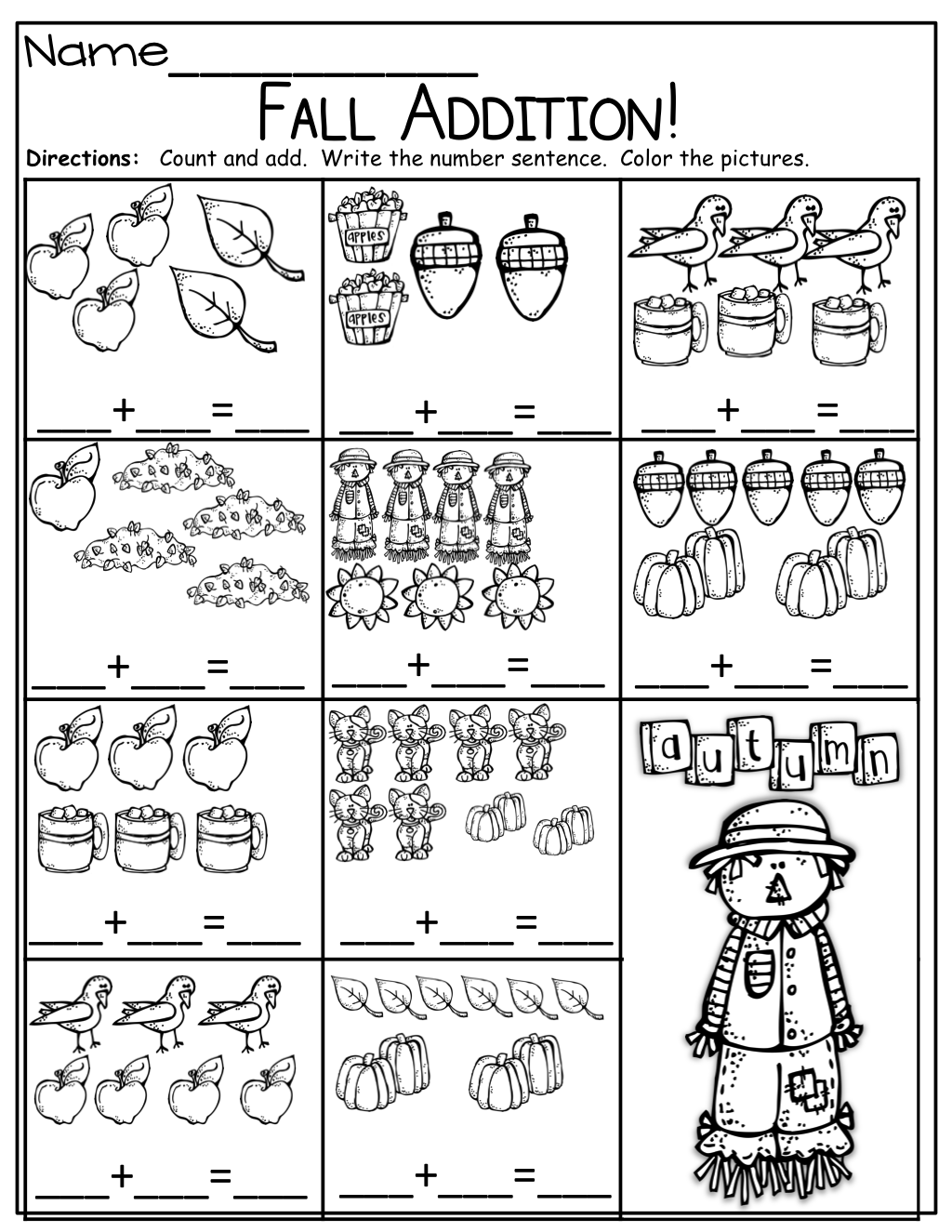 30 Back To School Math Worksheets Kindergarten