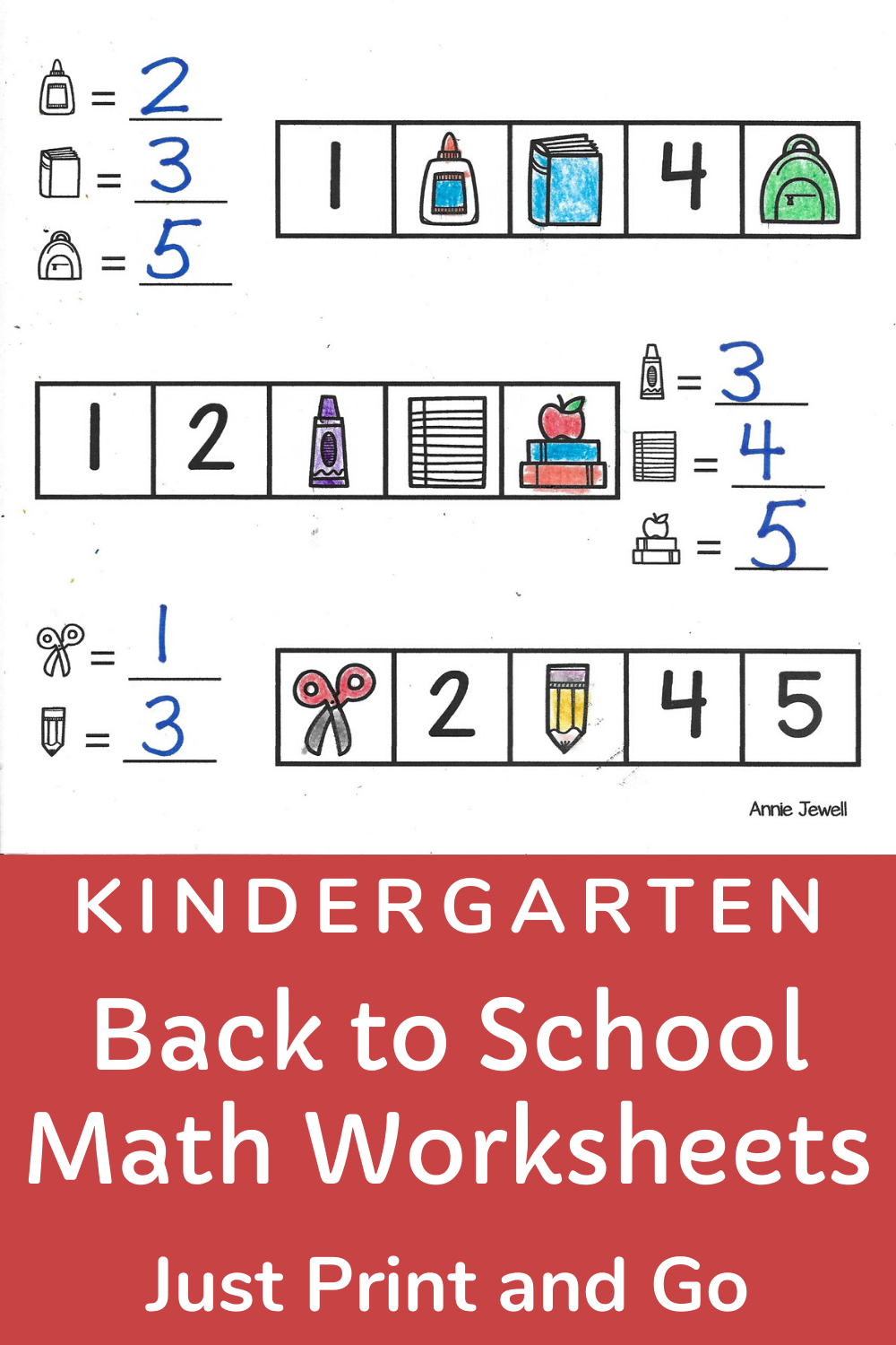30 Back To School Math Worksheets Kindergarten