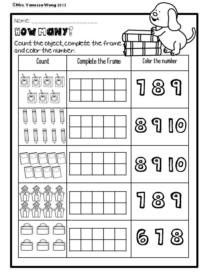 30 Back To School Math Worksheets Kindergarten