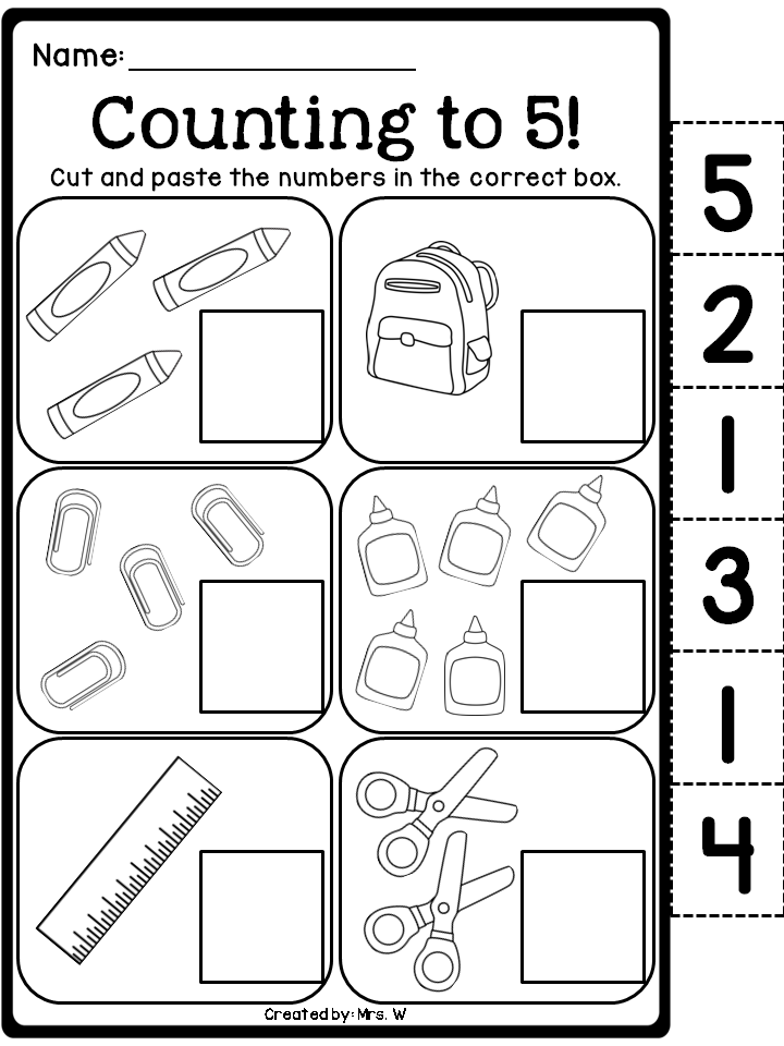 30 Back To School Math Worksheets Kindergarten