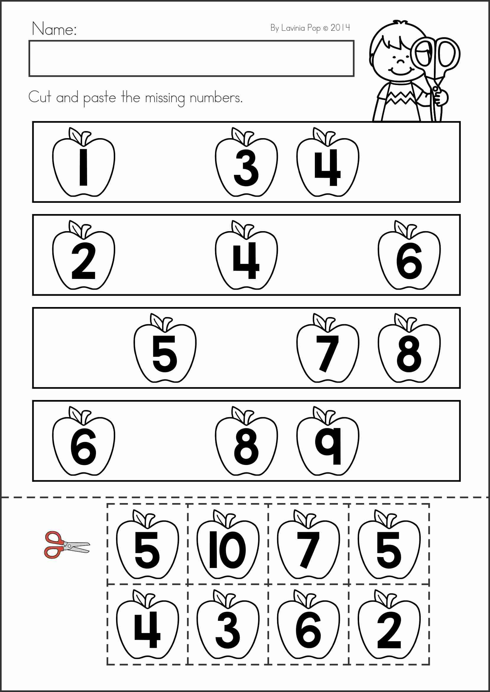 30 Back To School Math Worksheets Kindergarten