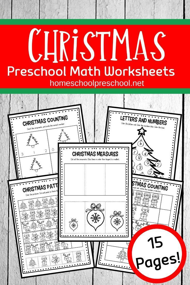 30 Christmas Preschool Math Worksheets