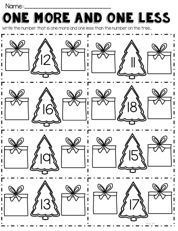 30 Christmas Preschool Math Worksheets