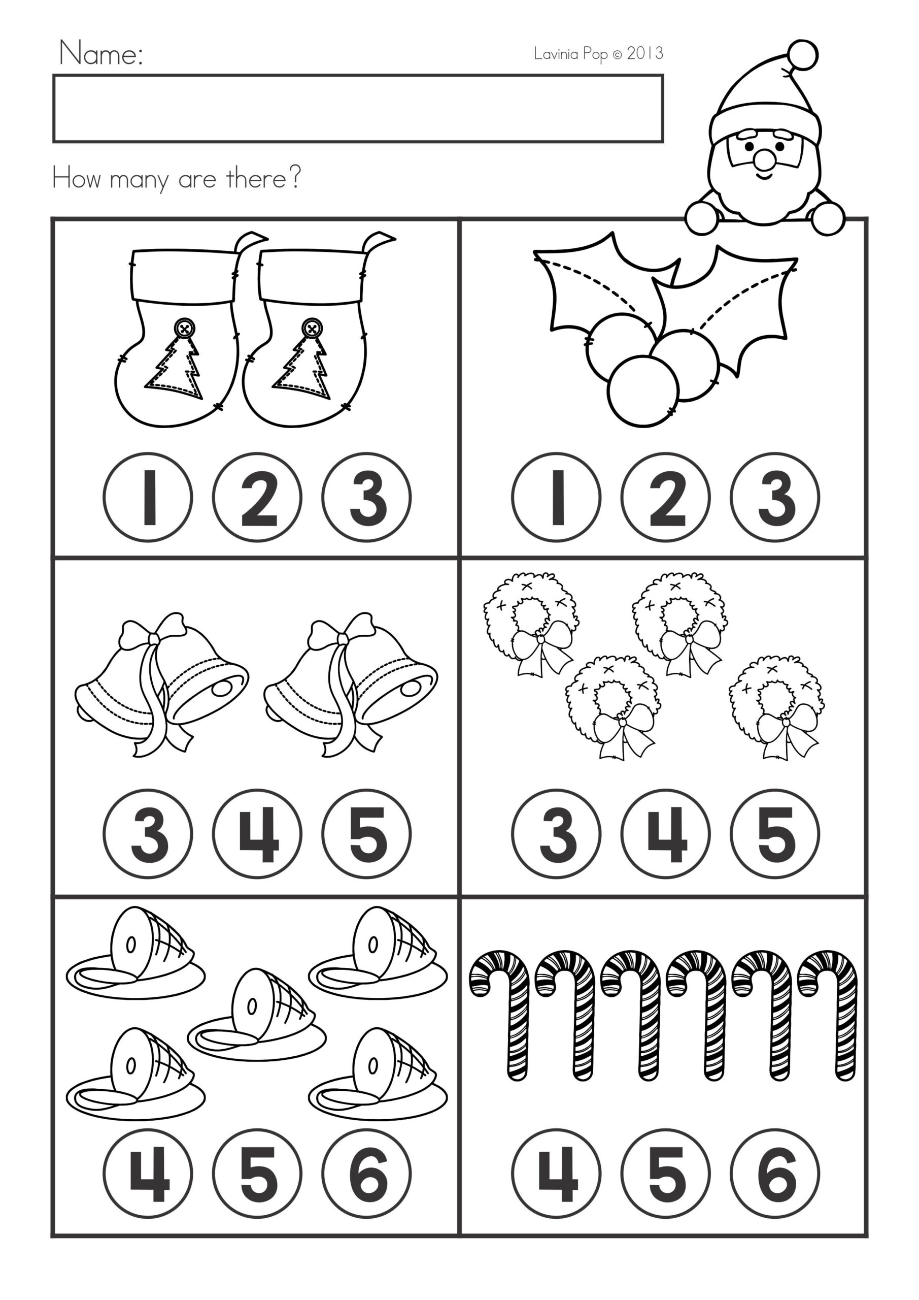 30 Christmas Preschool Math Worksheets