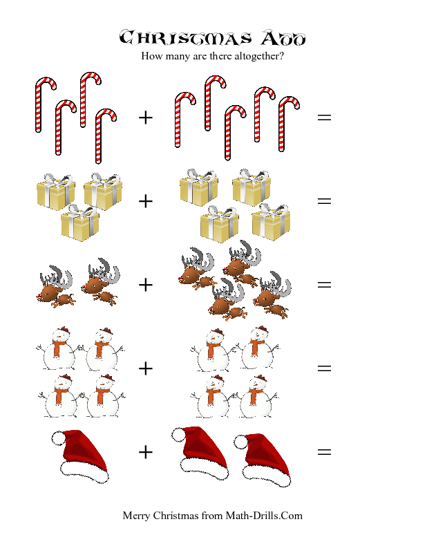 30 Christmas Preschool Math Worksheets