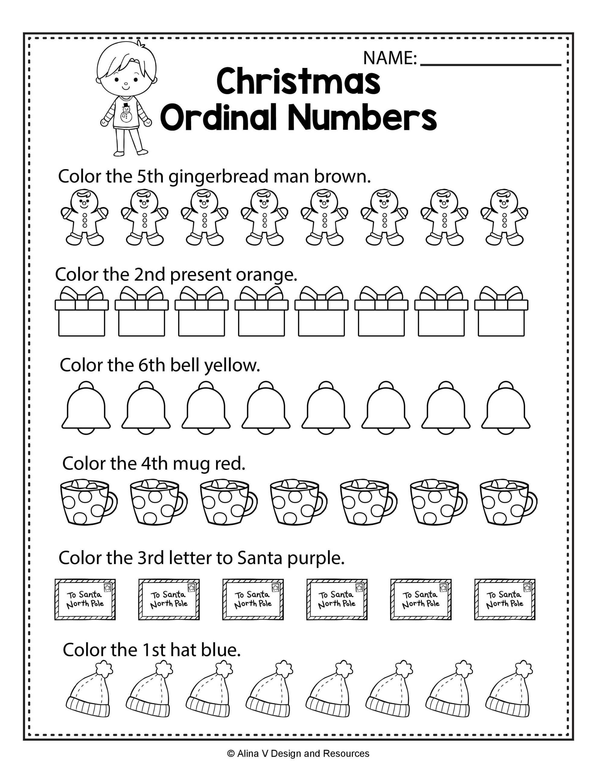 30 Christmas Preschool Math Worksheets