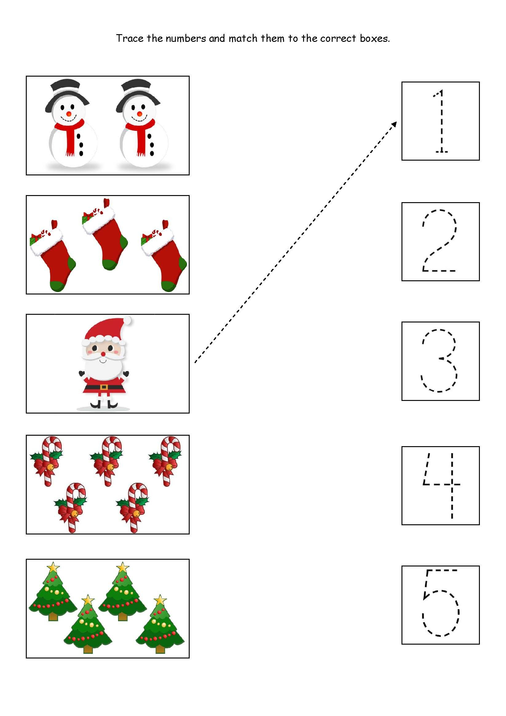 30 Christmas Preschool Math Worksheets