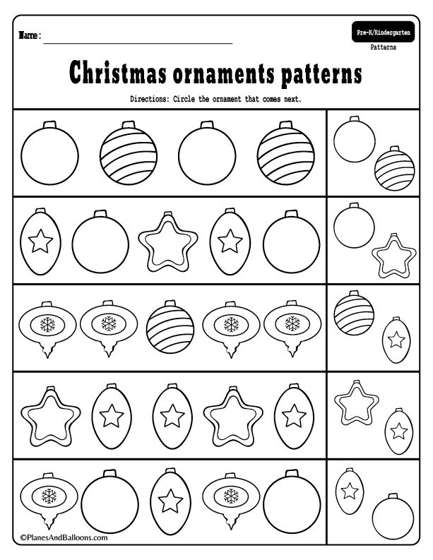 30 Christmas Preschool Math Worksheets