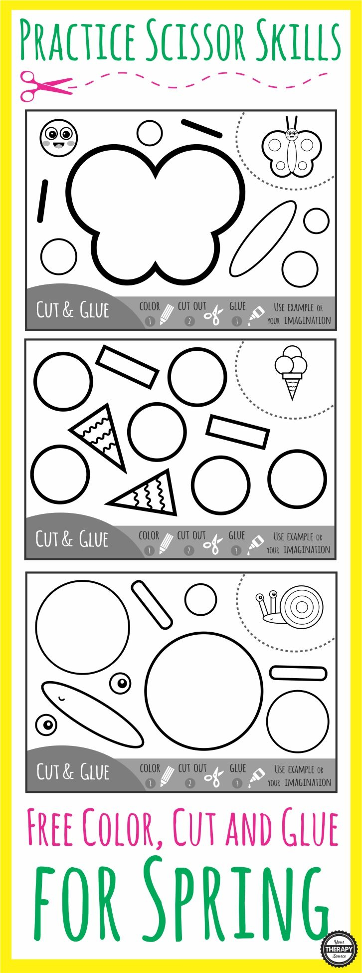 30 Cut And Paste Worksheets Colors