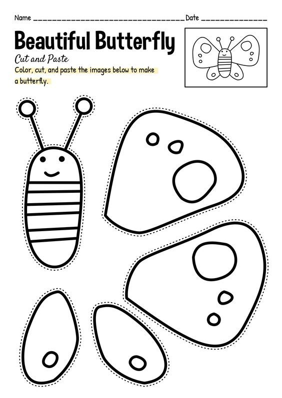 30 Cut And Paste Worksheets Colors