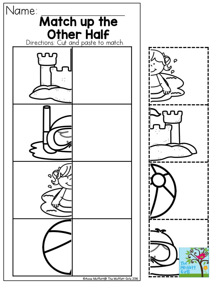 30 Cut And Paste Worksheets Colors