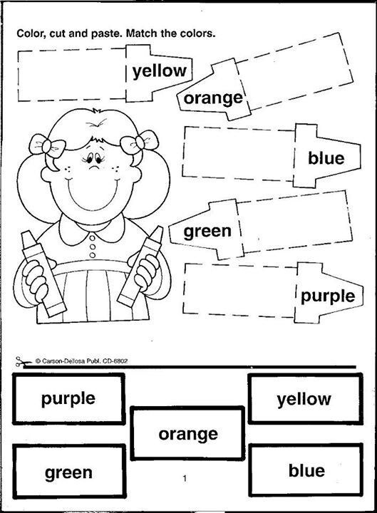 30 Cut And Paste Worksheets Colors