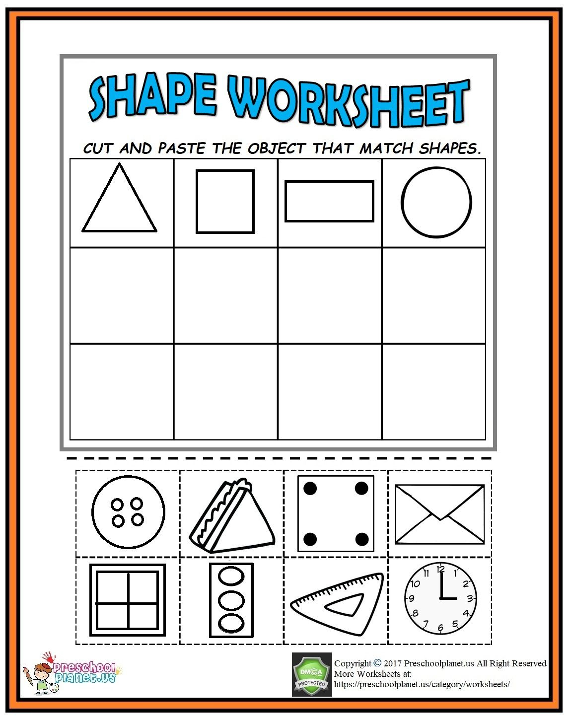 30 Cut And Paste Worksheets Colors