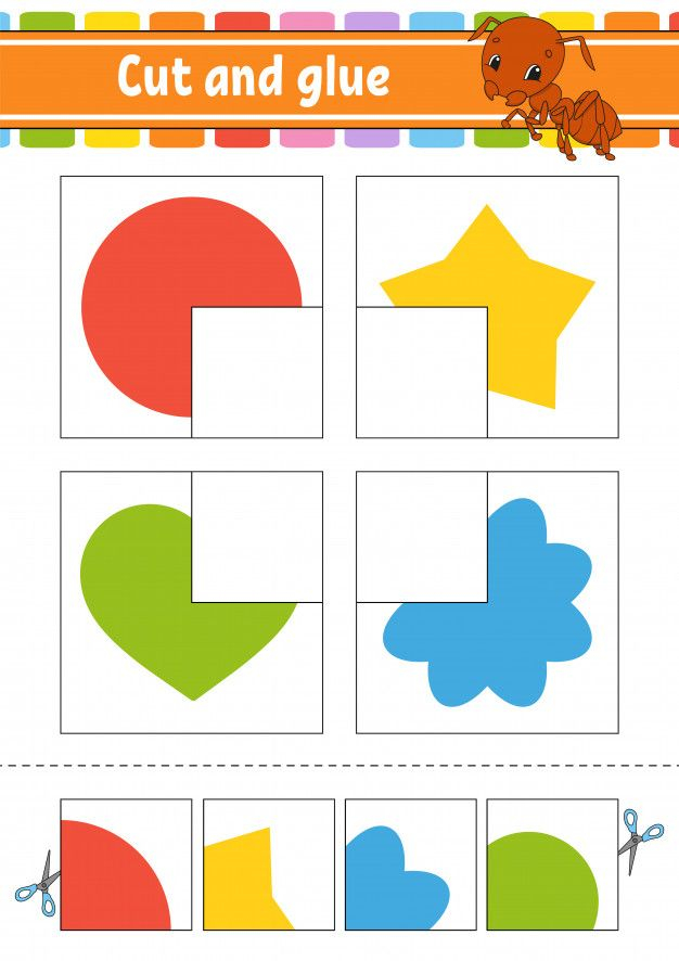 30 Cut And Paste Worksheets Colors