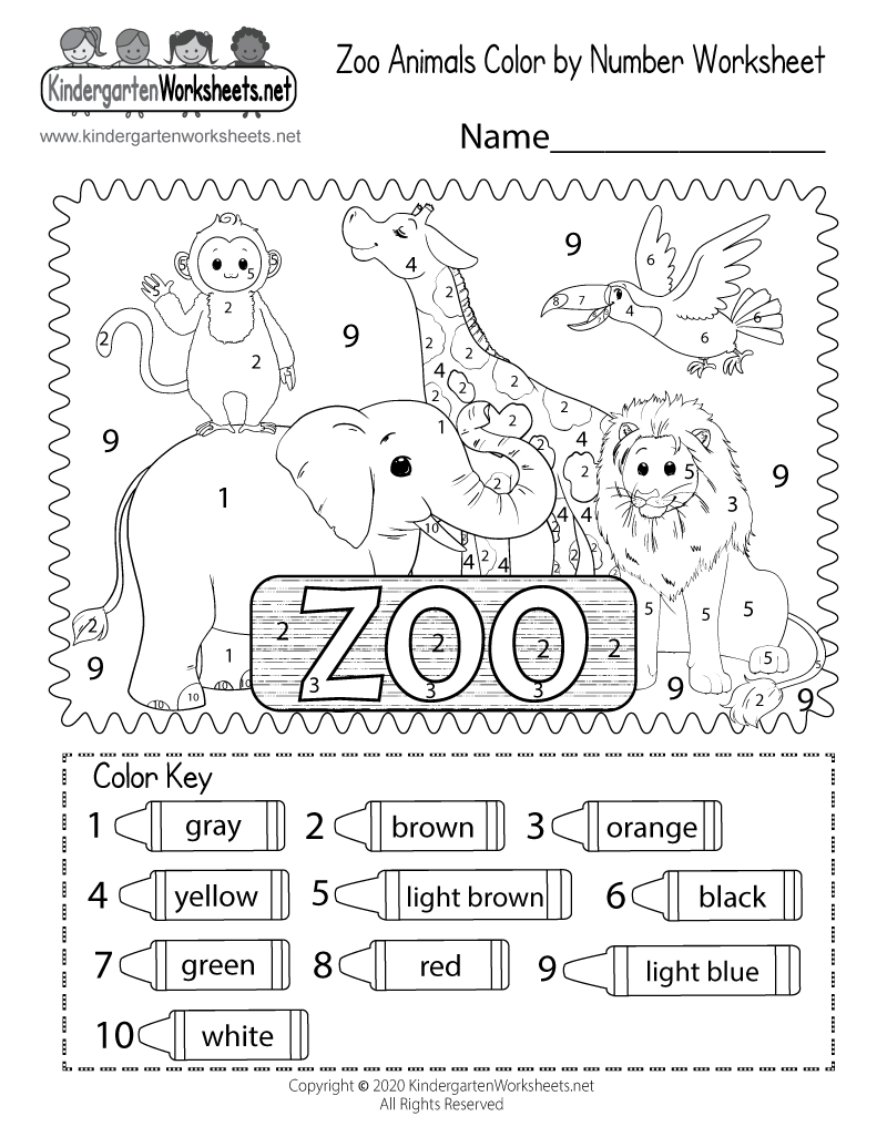 30 English Worksheets For Kids Kindergarten Animals