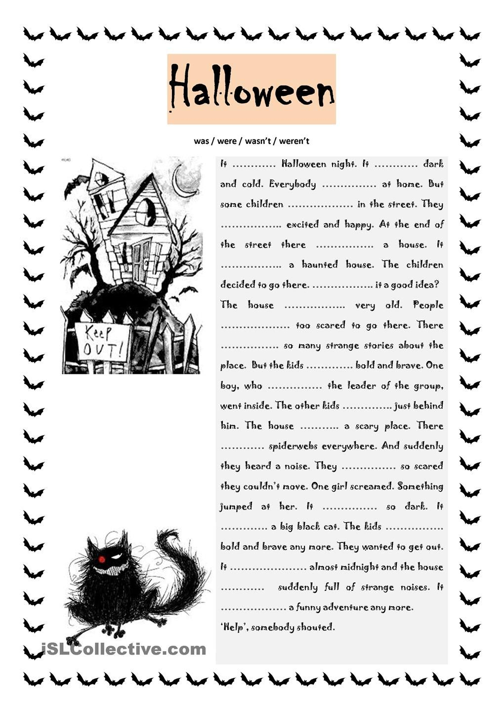 30 Free Printable Halloween Reading Worksheets For 1St Grade Literacy