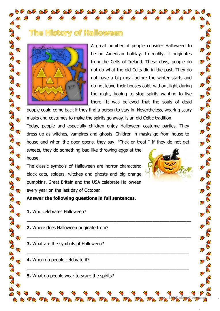 30 Free Printable Halloween Reading Worksheets For 1St Grade Literacy