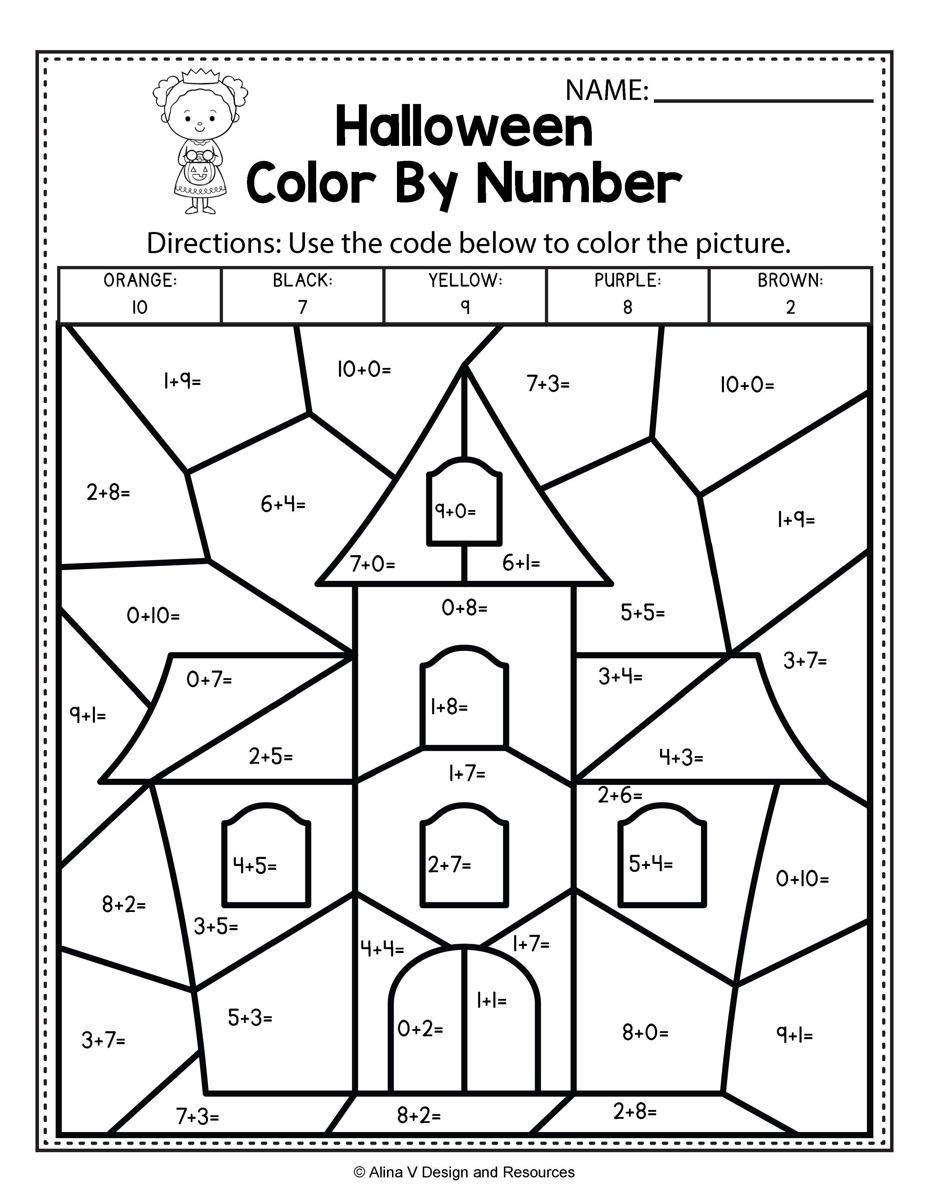 30 Halloween Math Worksheets Kindergarten Free