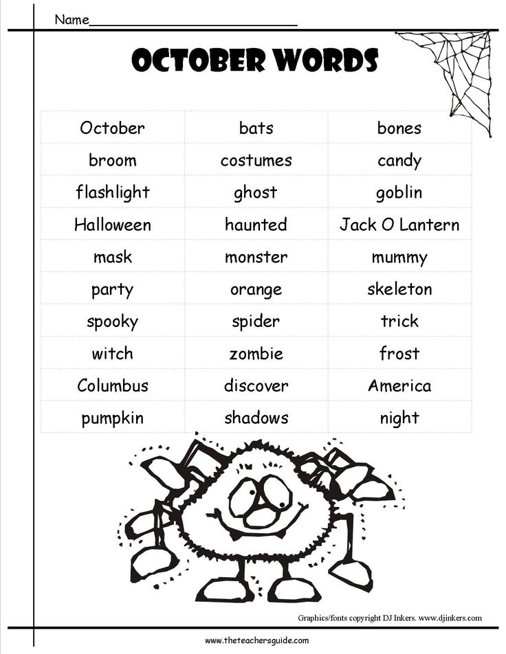 30 Halloween Worksheets 1St Grade Free