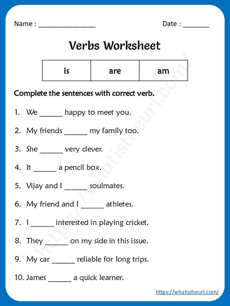 30 Is Am Are Worksheets Grade 1 Math