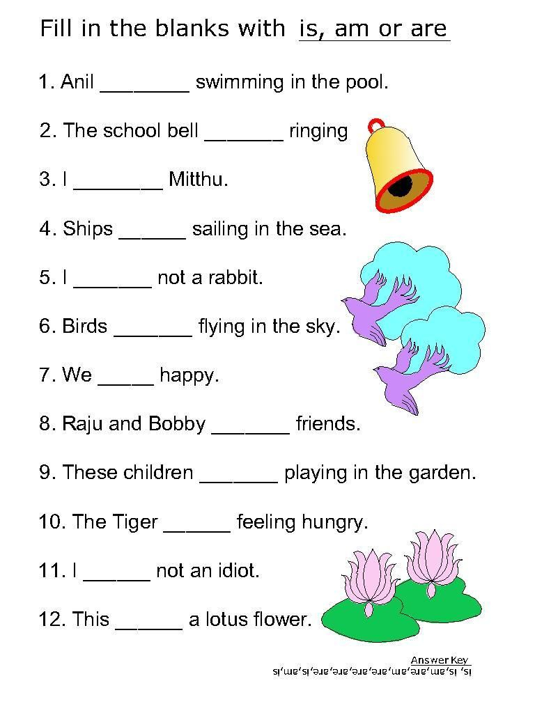 30 Is Am Are Worksheets Grade 1 Math