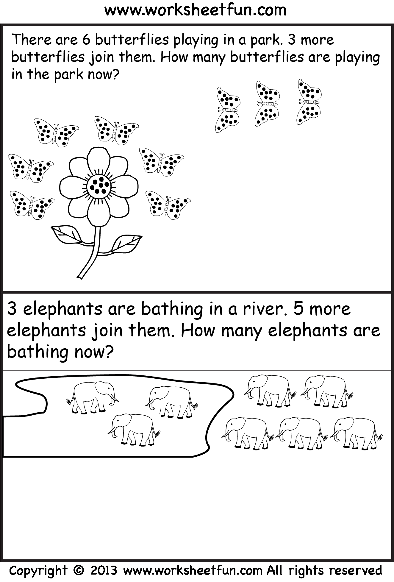30 Kindergarten Math Worksheets Addition Word Problems 1