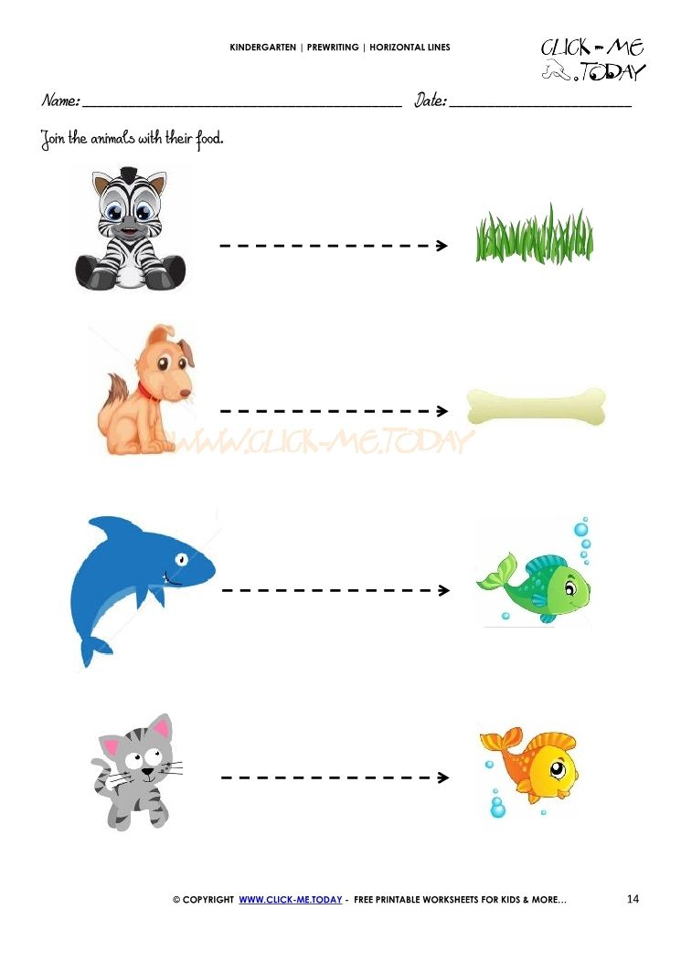 30 Kindergarten Worksheets Tracing Lines