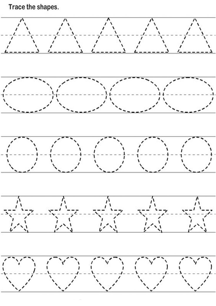 30 Kindergarten Worksheets Tracing Lines