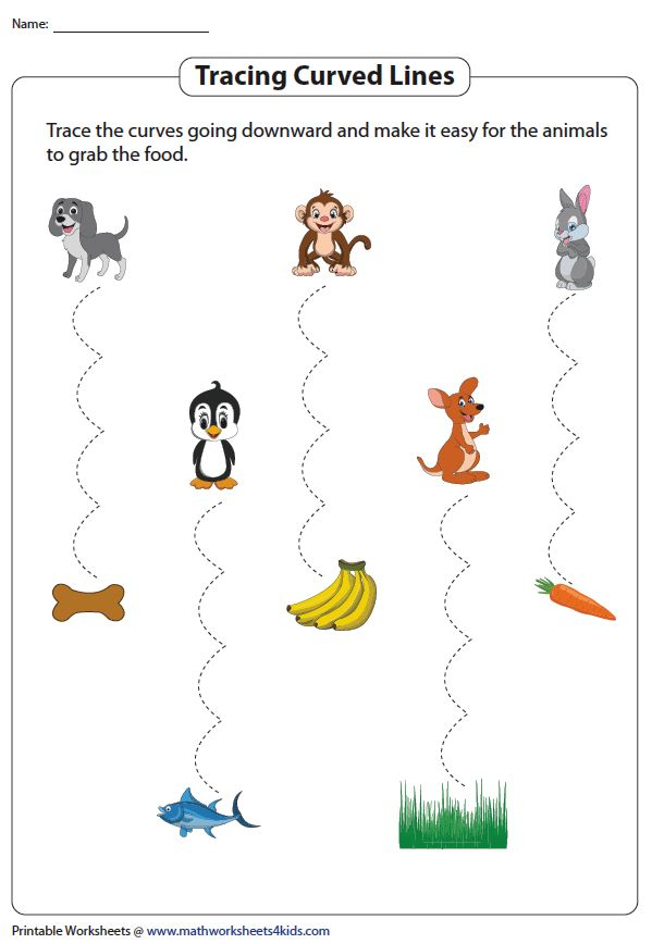 30 Kindergarten Worksheets Tracing Lines