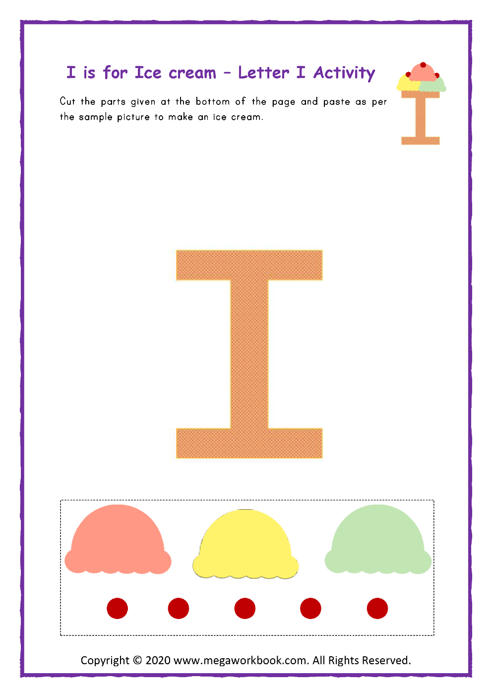 30 Letter I Kindergarten Worksheets