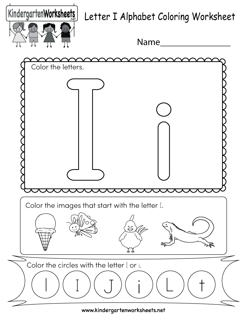 30 Letter I Kindergarten Worksheets