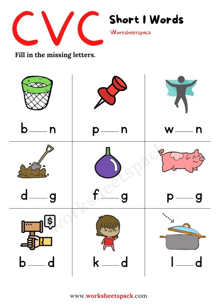 30 Letter I Kindergarten Worksheets