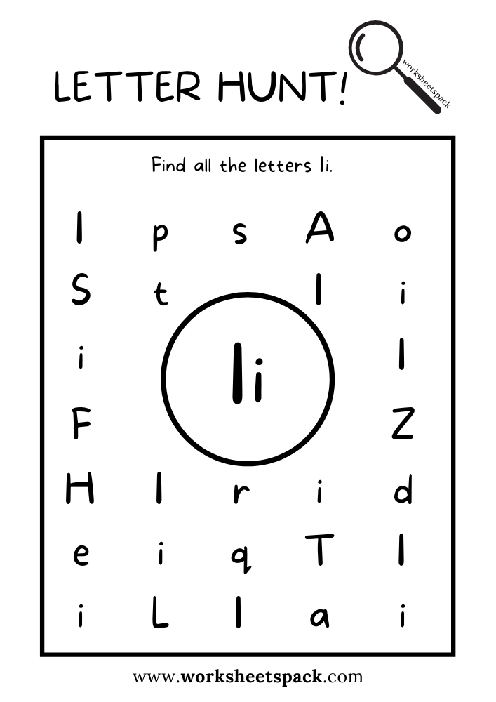 30 Letter I Kindergarten Worksheets