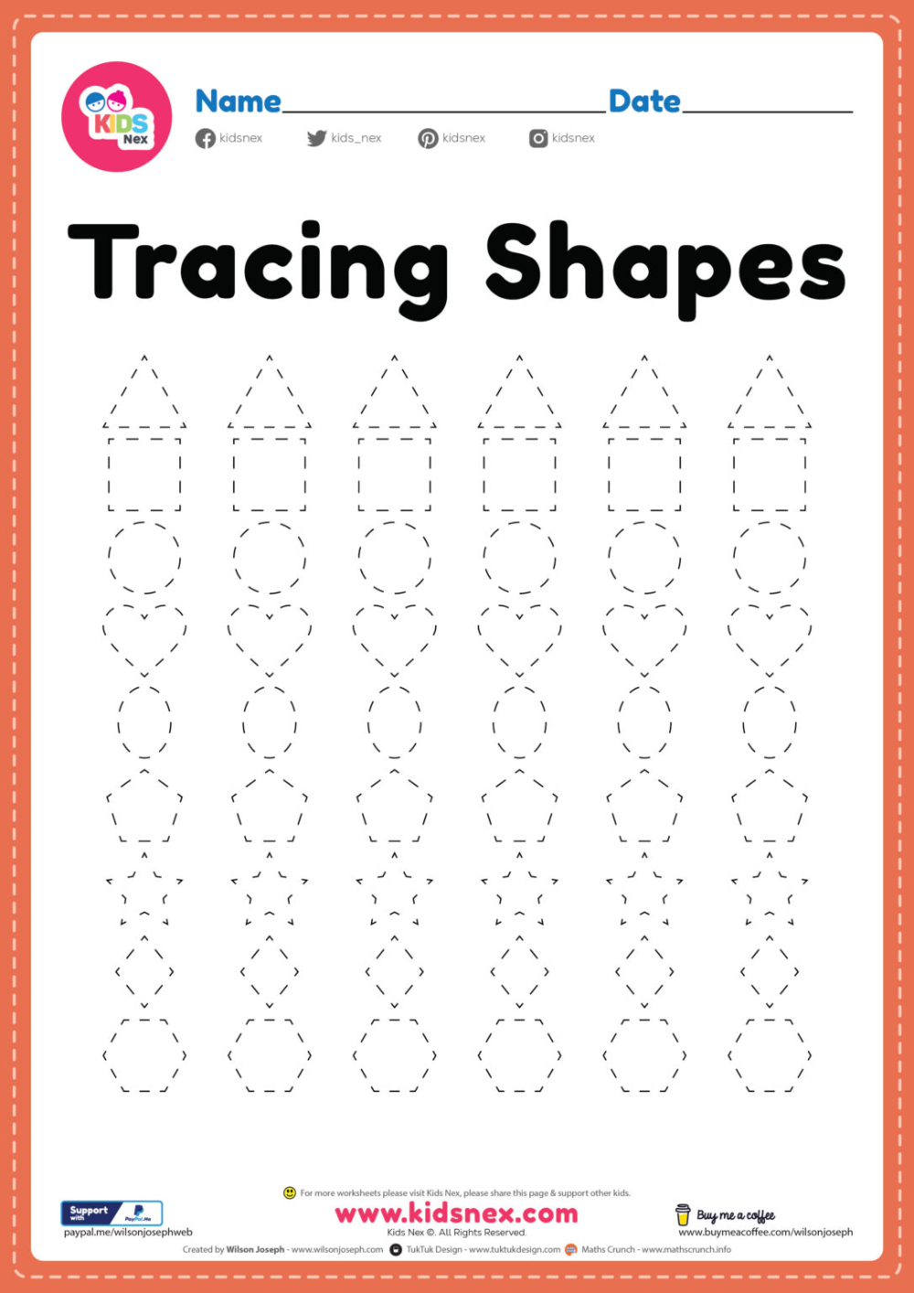 30 Line Tracing Worksheets For Kindergarten