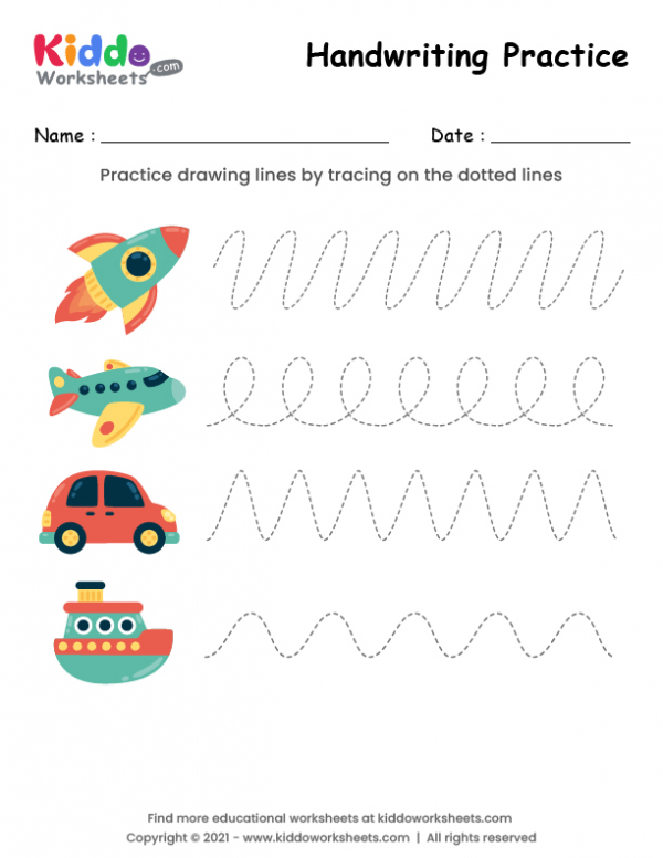 30 Line Tracing Worksheets For Kindergarten